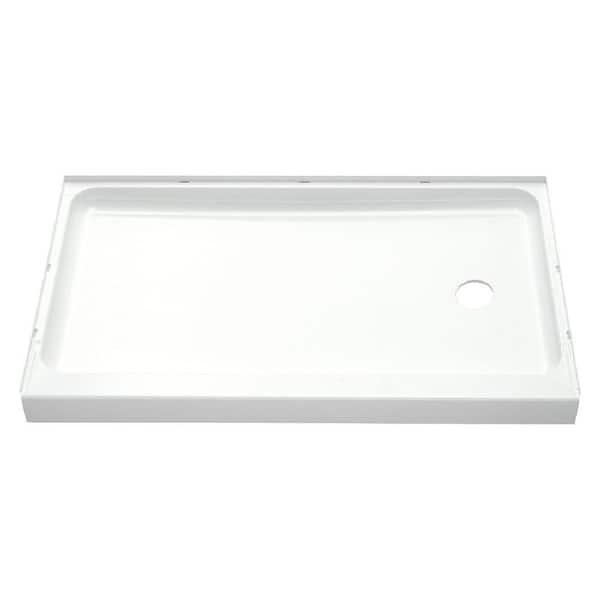 STERLING Ensemble 60 in. x 30 in. Single Threshold Shower Base with Right-Hand Drain in White