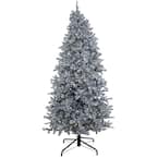 10 ft. Pre-Lit Christmas Matte Silver Metallic Artificial Christmas Tree with 2720 LED Infinity Lights