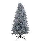 9 ft. Pre-Lit Christmas Matte Silver Metallic Artificial Christmas Tree with 2000 LED Infinity Lights