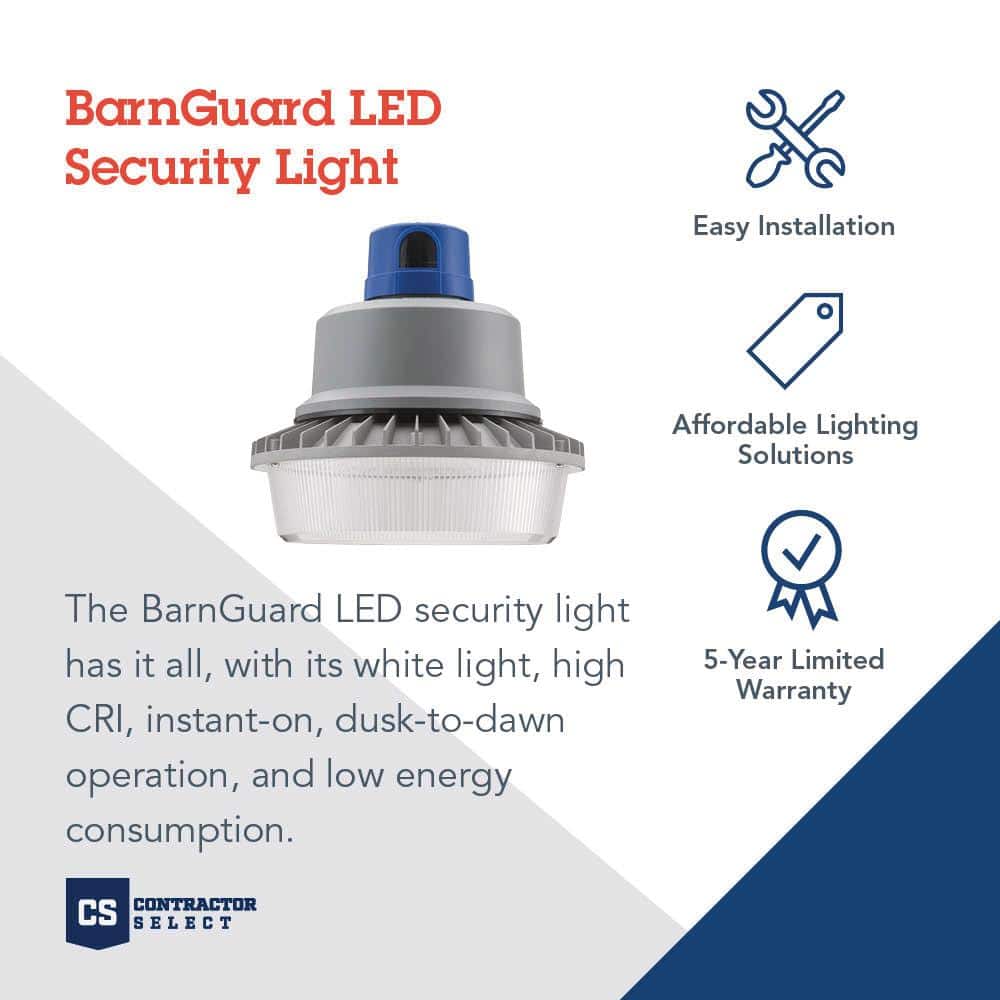 Lithonia Lighting 175-Watt Equivalent Integrated LED Gray Area Light with Switchable Color Temperatures