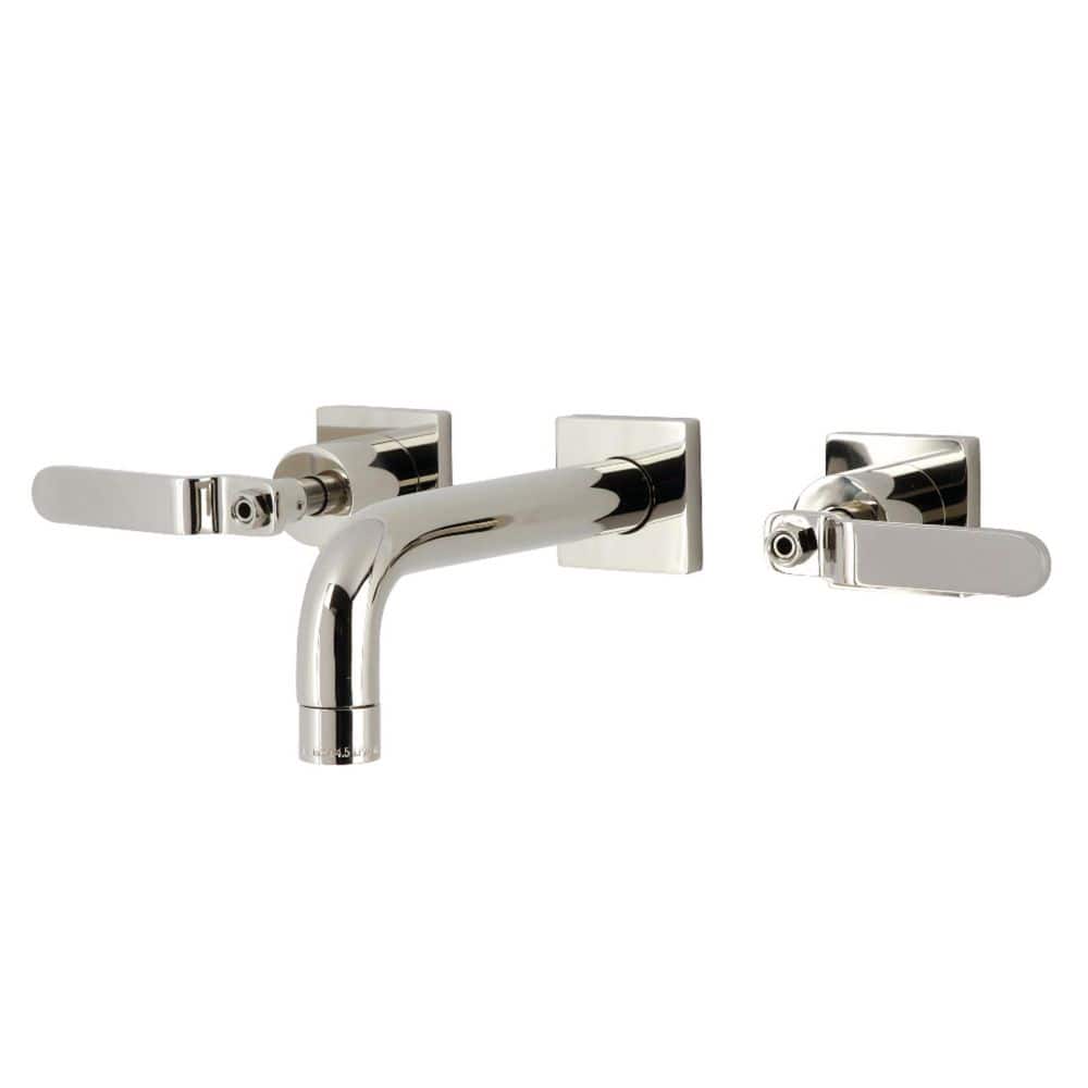 Whitaker Double Handle Wall Mount Bathroom Faucet in Polished Nickel price history on PriceWatchPro
