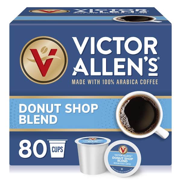 Victor Allen's Donut Shop Blend Medium Roast Single Serve Coffee Pods for Keurig K-Cup Brewers (80-Count)
