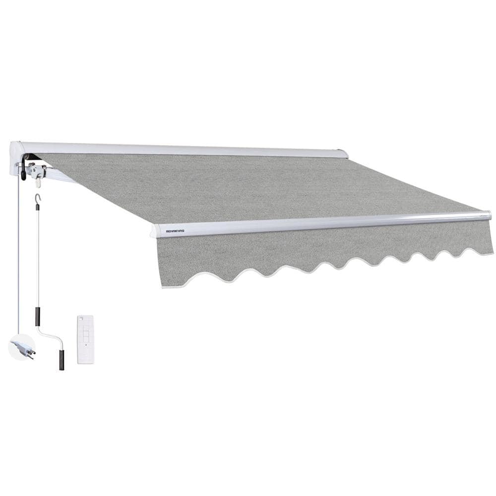 10 ft. Luxury Series Semi-Cassette Electric w/ Remote Retractable Awning, H