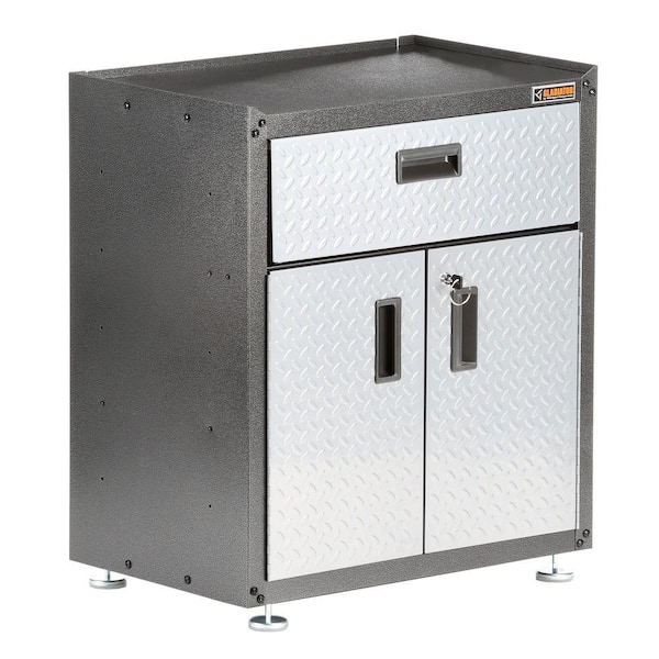 Gladiator Ready-to-Assemble Mobile Storage Cabinet Silver