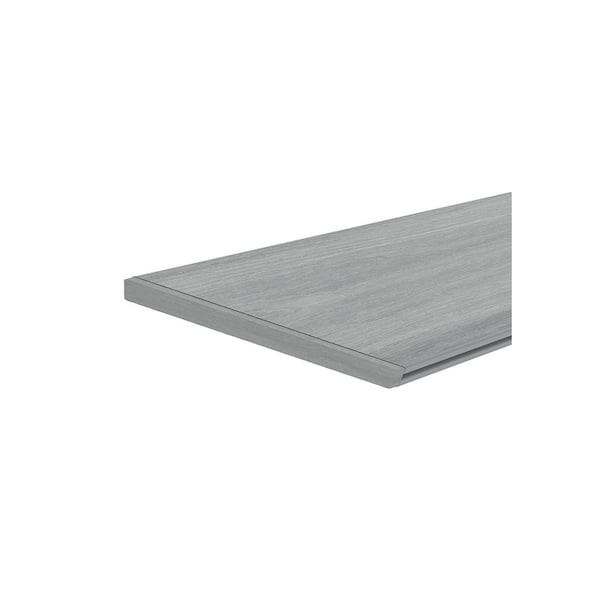 NewTechWood UltraShield 16 ft. Westminster Gray Angle End Cap for Composite Decking Boards (10 Per Bag)
