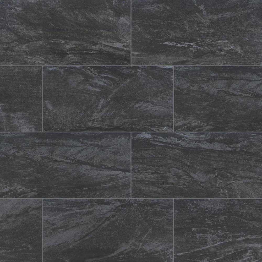 Anastasia Anthracite 12 in. x 24 in. Polished Porcelain Floor and Wall Tile (512 sq. ft./Pallet) price history on PriceWatchPro
