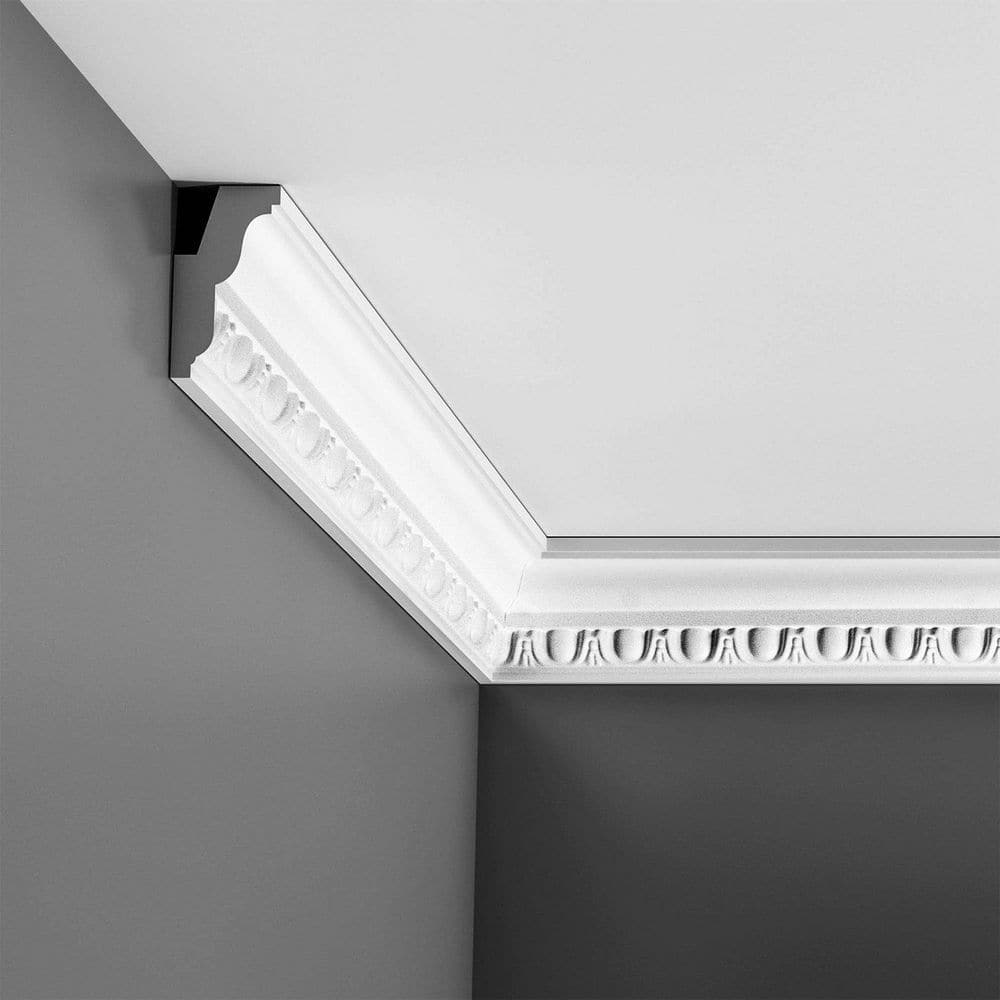 Primed White High Density Polyurethane Egg and Dart Crown Moulding Set