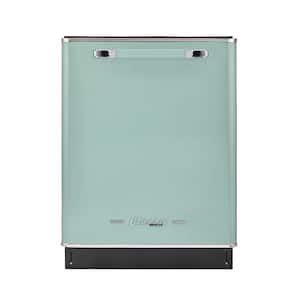 Classic Retro 24 in. in Summer Mint Green Top Control Dishwasher with Stainless Steel Tub and 3rd Rack