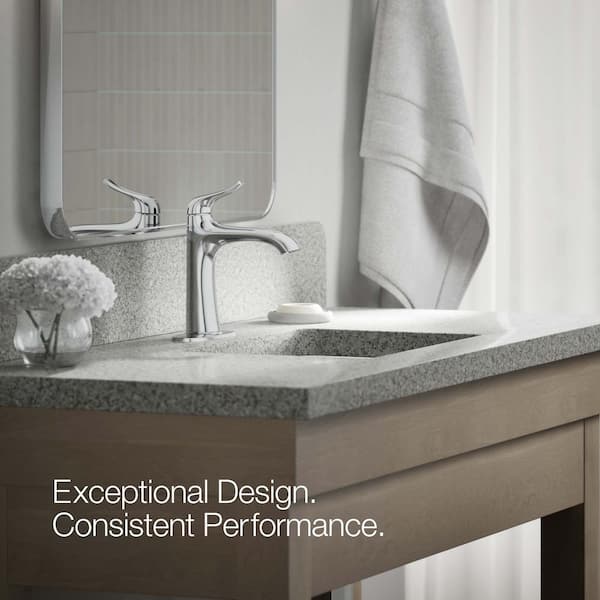 KOHLER Easmor Single-Handle Single Hole Bathroom Faucet in Polished Chrome