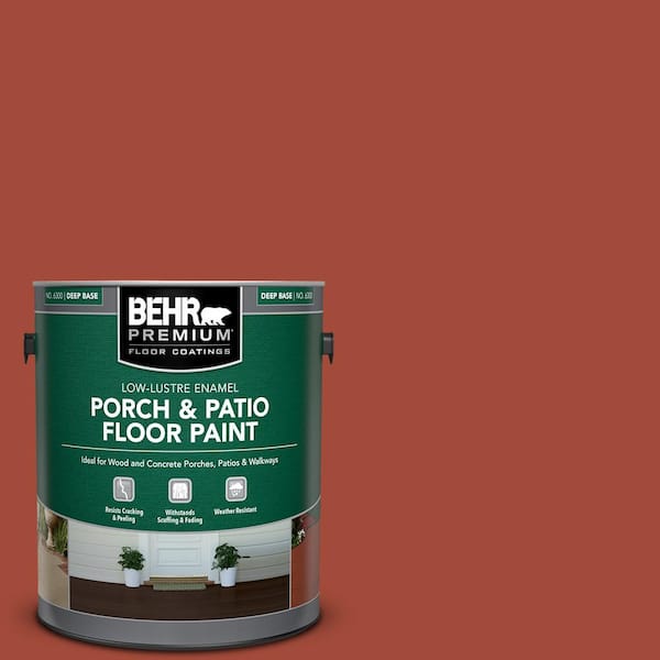 BEHR PREMIUM 1 gal. #200D-7 Rodeo Red Low-Lustre Enamel Interior/Exterior Porch and Patio Floor Paint