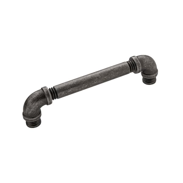 HICKORY HARDWARE Pipeline Collection 5-1/16 in. (128 mm) C-C Black Nickel Vibed Cabinet Door/Drawer Center-to-Center Pull