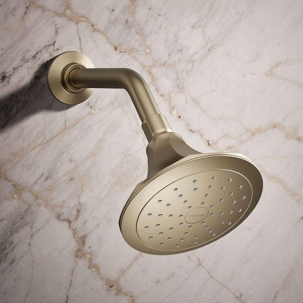 Memoirs 1-Spray Patterns 5.5 in. Wall Mount Fixed Shower Head in Vibrant Brushed Bronze