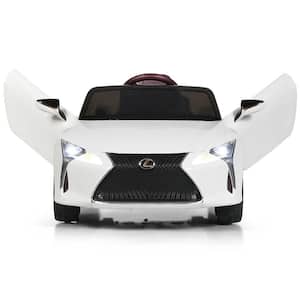 12-Volt Kids Ride on Car Lexus LC500 Licensed Remote Control Electric Vehicle White