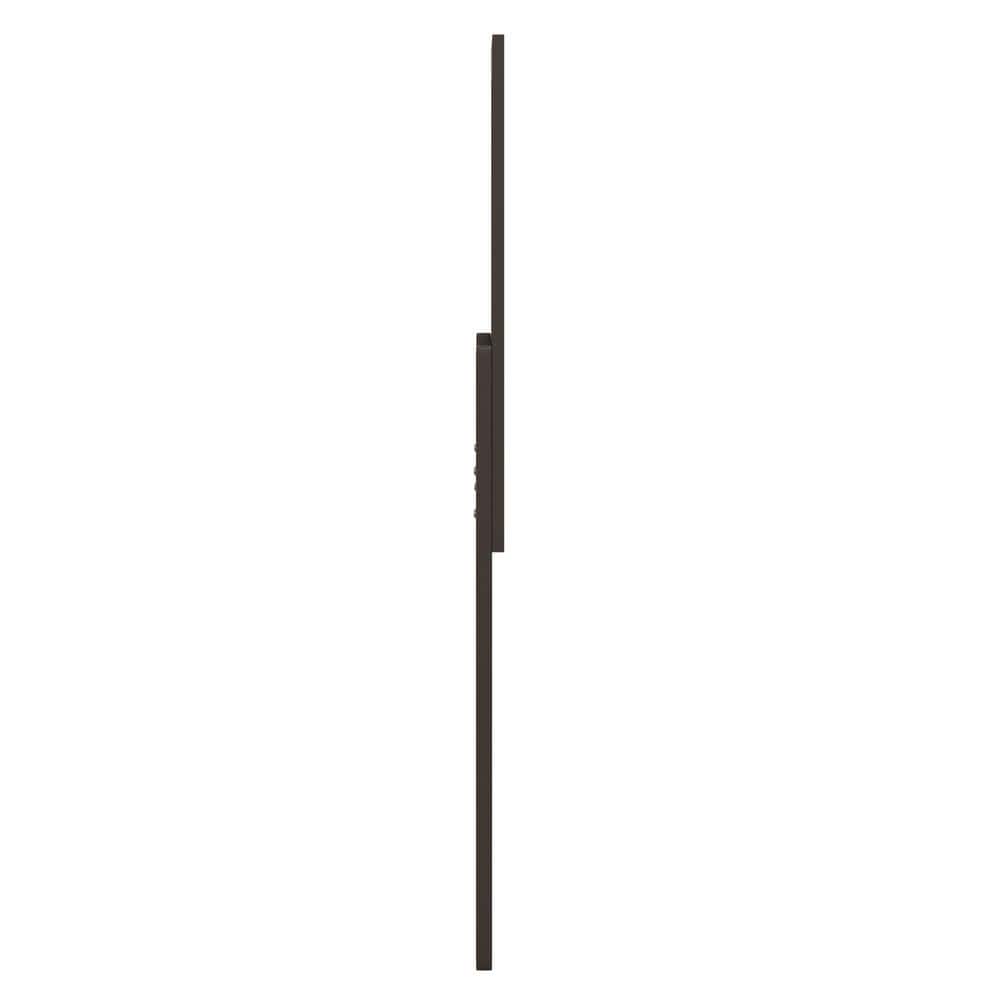 Full Dark Brown Solid Wood Panel Headboard