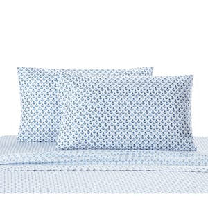 Anchors White Microfiber 3-Piece Twin Sheet Set