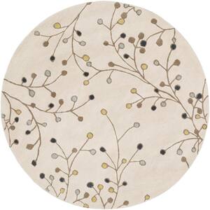 Aloysia Ivory 10 ft. x 10 ft. Round Indoor Area Rug