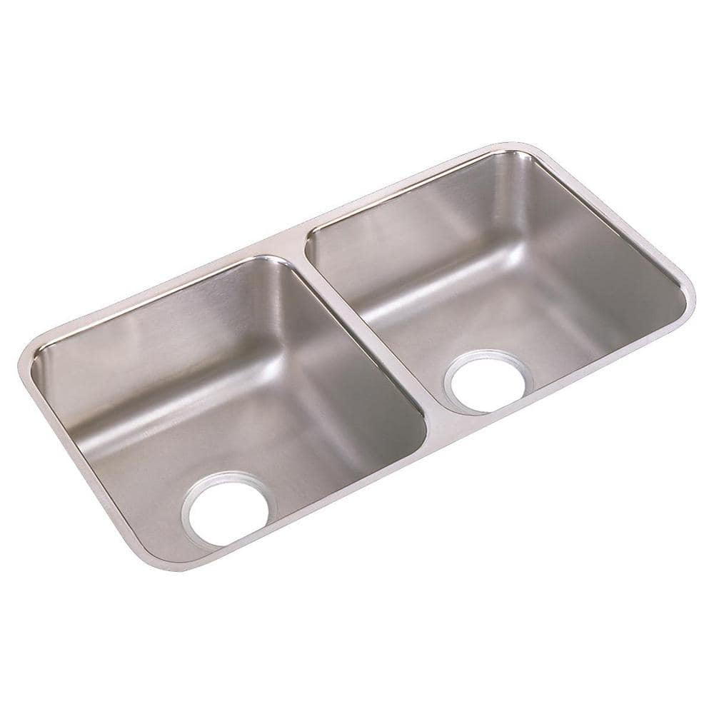 Lustrous Satin 32" Stainless Steel Double Basin Undermount Sink