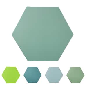 Bex Hexagon Sage 6 in. x 6.9 in. Stone Peel and Stick Backsplash Tile (.22 sq.ft./Single)