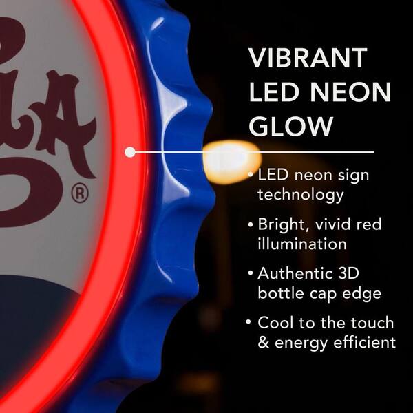 American Art Decor 12 in. Red and Blue LED Neon Rope Sign, ABS