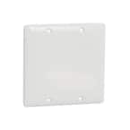 X Series 2-Gang Standard Size Blank Wall Plate Outlet Cover Plate Matte White