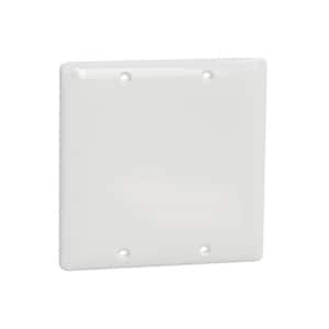 X Series 2-Gang Standard Size Blank Wall Plate Outlet Cover Plate Matte White