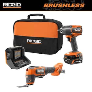 18V Brushless Cordless 2-Tool Combo Kit w/ 1/2 in. Impact Wrench, Multi-Tool, 4.0 Ah MAX Output Battery, and Charger