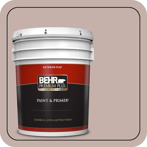 BEHR PREMIUM PLUS 5 gal. #PPU17-10 Mauvette Flat Exterior Paint & Primer