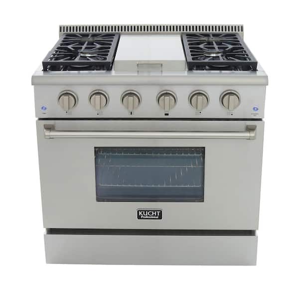 Propane Gas Range With Sealed Burners, Countertop Gas Stove With Griddle Pancake