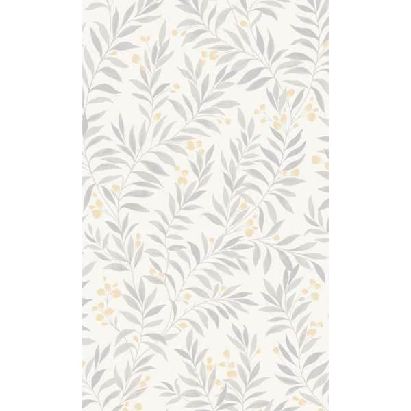 Walls Republic Grey Minimalist Tropical Prints 57 sq. ft. Non-Woven Textured Non-pasted Double Roll Wallpaper