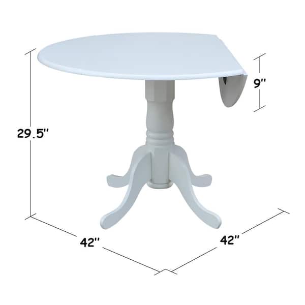 International Concepts 42 In Pure, 42 Round White Pedestal Table