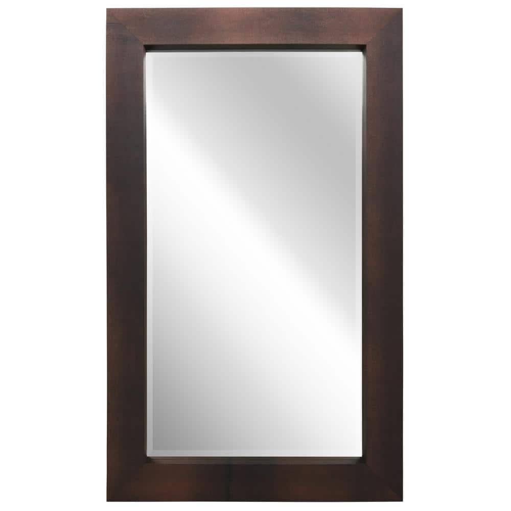 Oversized Bronze and Leather Rectangular Floor Mirror