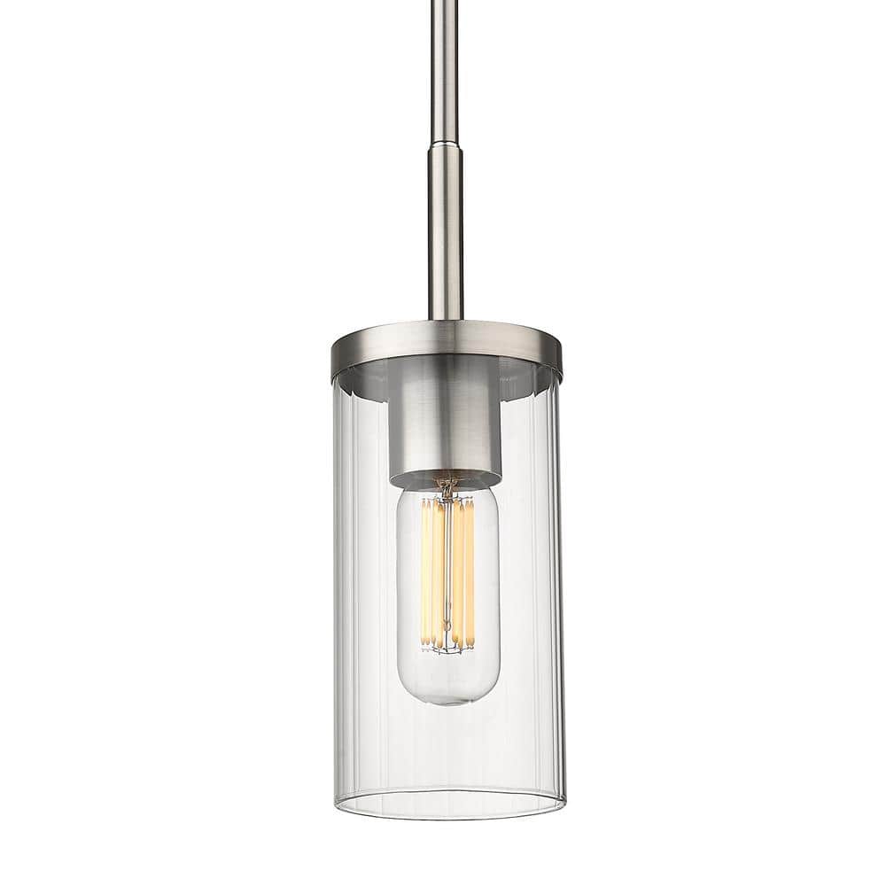 Winslett 11" Pewter Glass Mini Pendant Light
