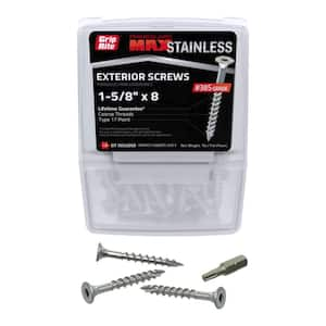 #8 x 1-5/8 in. 305 stainless Steel Star Drive Coarse Thread Deck Screws 1 lb. Box