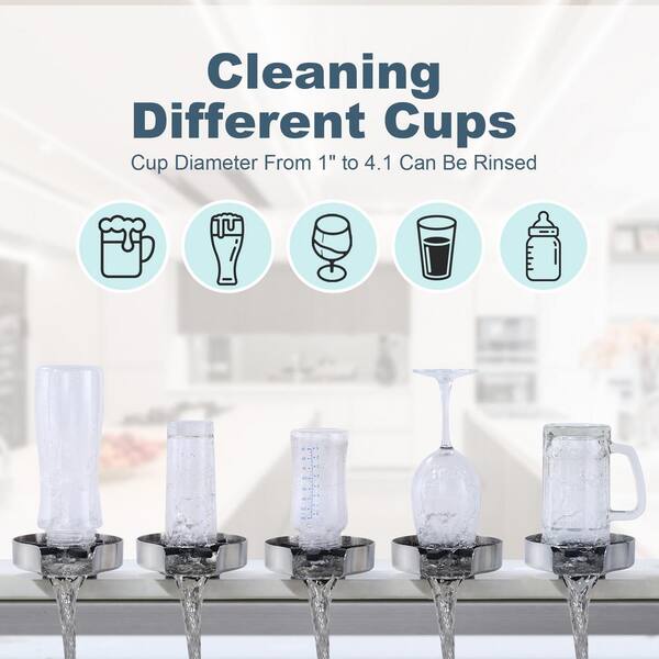 Glass Rinser High Pressure Automatic Cup Washer Faucet Bar Coffee Tool