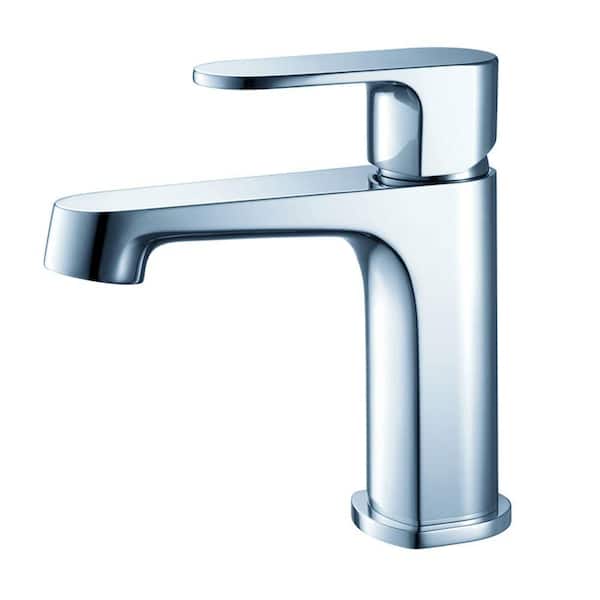 Fresca Gravina Single Hole 1-Handle Low-Arc Bathroom Faucet in Chrome