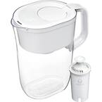 10-Cup Large Water Filter Pitcher in White with 1 Standard Filter