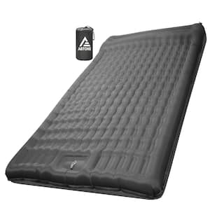 Portable Double Camping Sleeping Pads 5 in. Thick Self Inflating Camping Pad 2 Person with Pillow Built-in Foot Pump