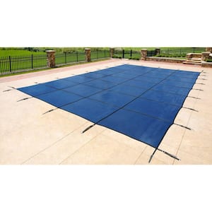 Blue Wave 20 ft. x 40 ft. Rectangular Blue In-Ground Safety Pool Cover ...