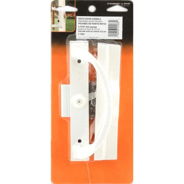 Prime-Line Diecast, White, Patio Door Handle Set with Clamp