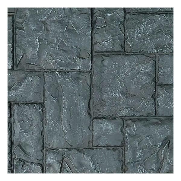 Ekena Millwork SAMPLE - 1-1/4 in. x 9 in. Slate Gray Urethane Castle Rock Stacked Stone, StoneWall Faux Stone Siding Panel Moulding