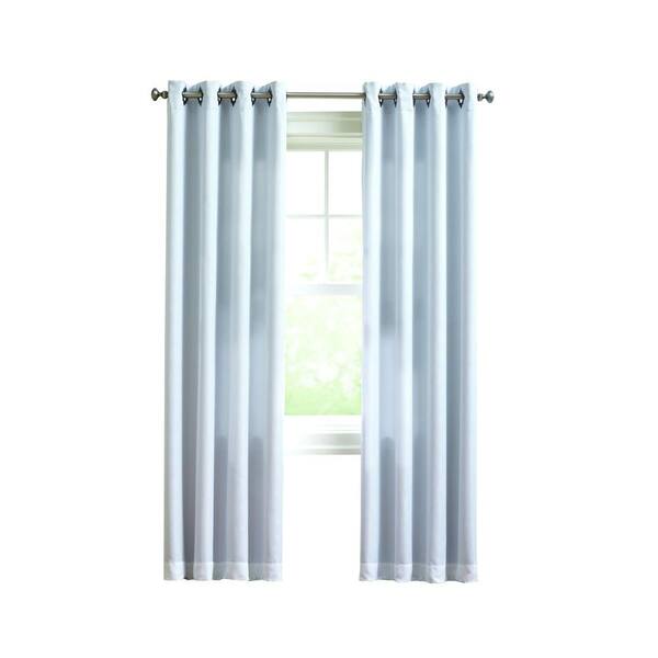 Home Decorators Collection White Briarhill Room Darking Curtain - 50 in. W x 63 in. L
