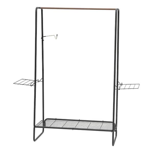 IRIS Black Metal Clothes Rack 54.92 in. W x 596 in. H 586005 - The Home ...