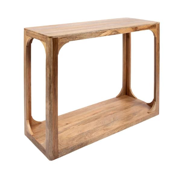 Dahl 36 in. Natural Rectangle Solid Wood Console Table