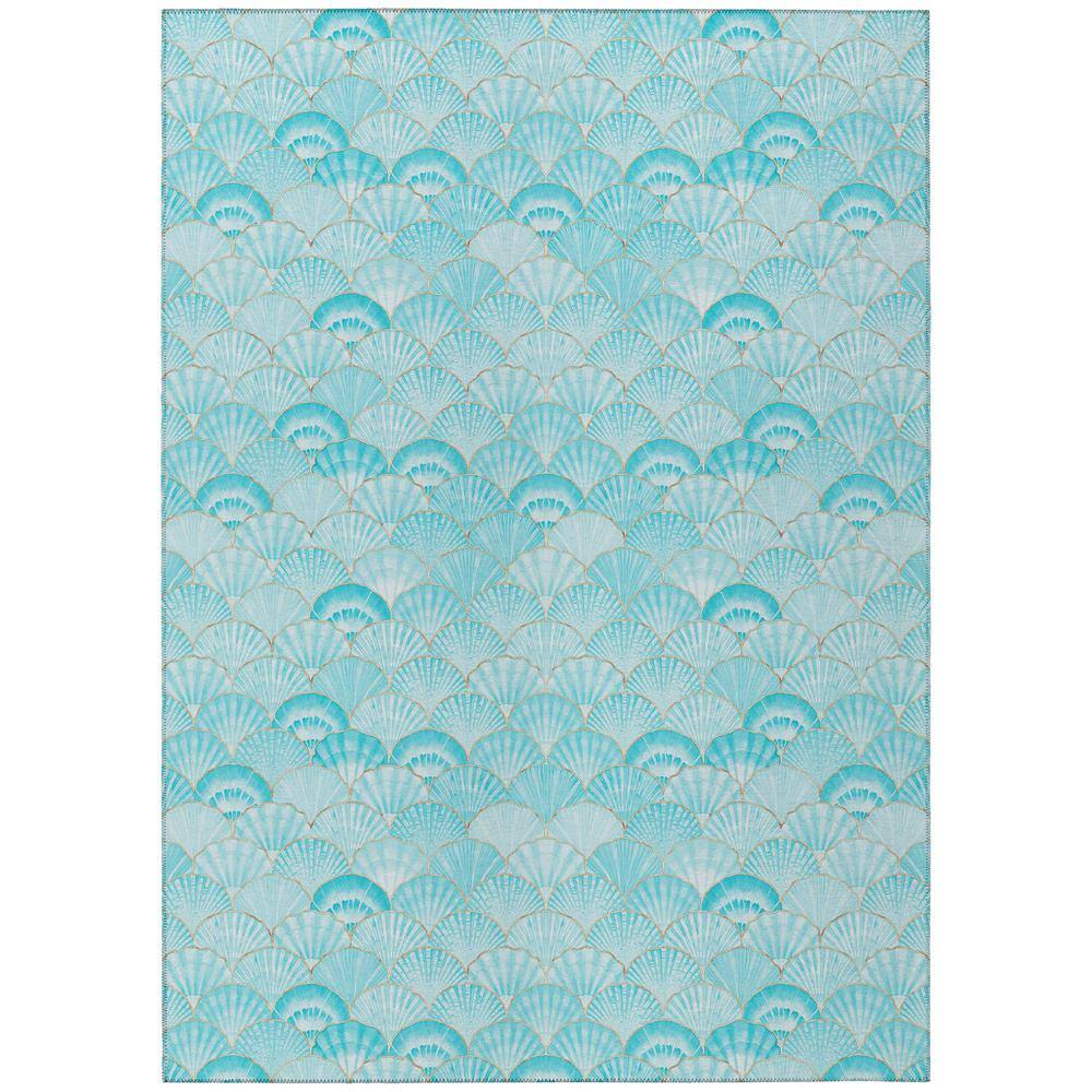 Surfside Blue 3 ft. x 5 ft. Geometric Indoor/Outdoor Area Rug