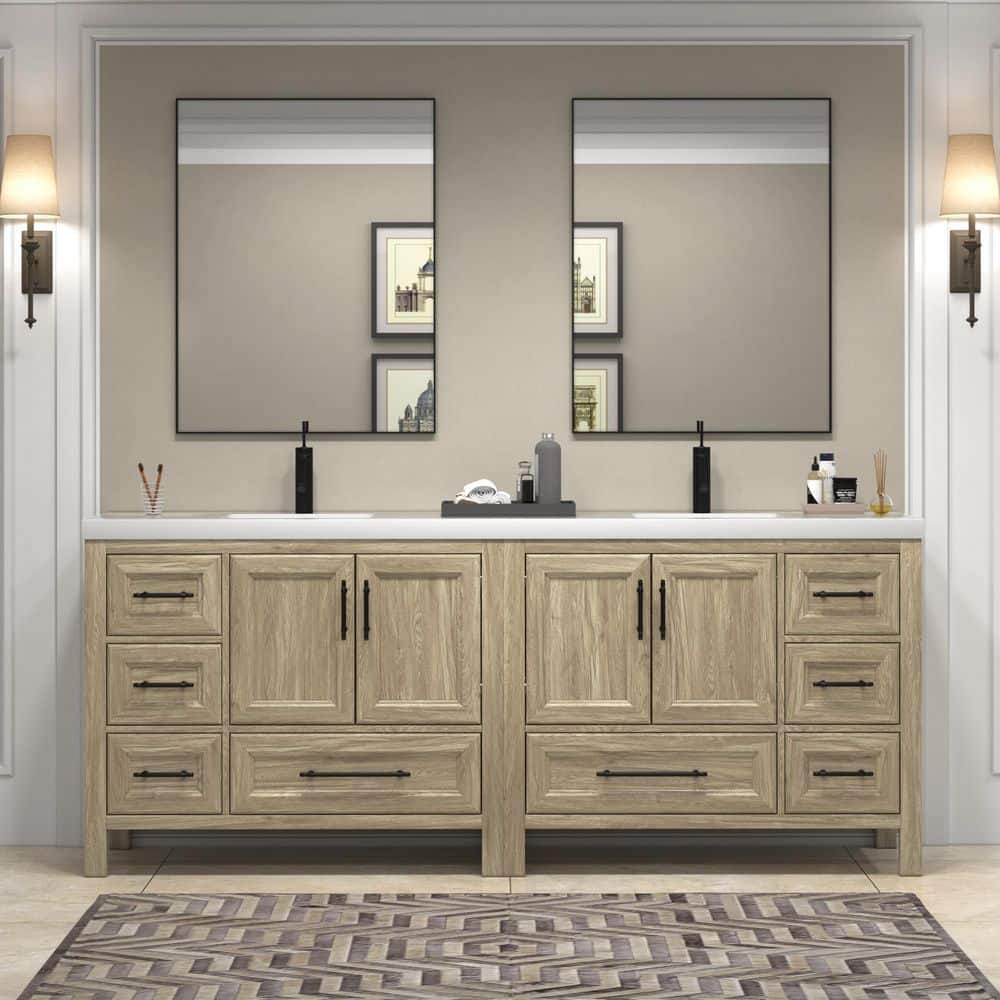 BV Better Vanity VIV 84 in. W x 20 in. D x 35 in. H Double Sink