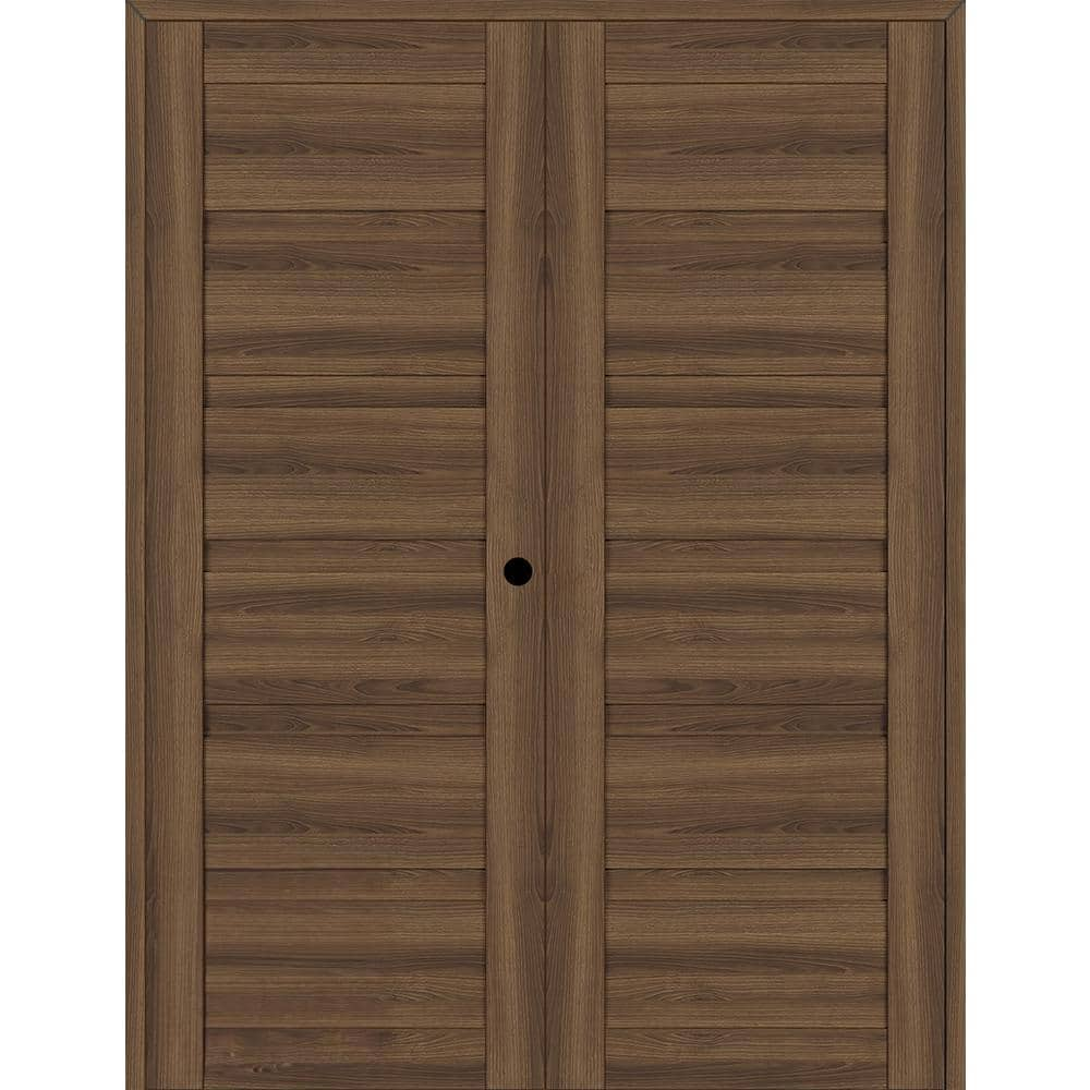 Reviews For Belldinni Louver 36 In. X 79.375 In. Left Active Pecan ...