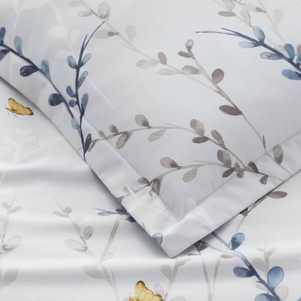 Legends Hotel Spring Buds Wrinkle-Free Gray Multi Sateen Sham