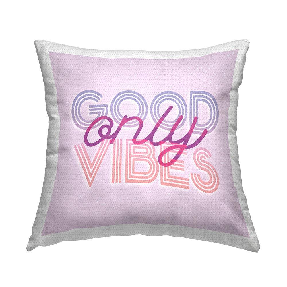 Good Vibes Only Fun Phrase Pink Square Outdoor Throw Pillow price history on PriceWatchPro