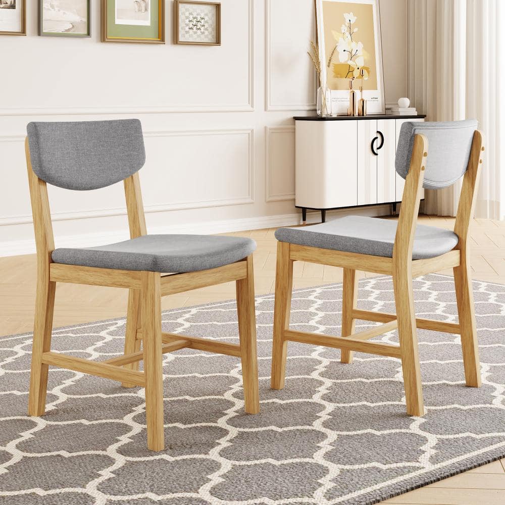 Natural Upholstered Accent Chair Dining Chair 4 of Chairs Included