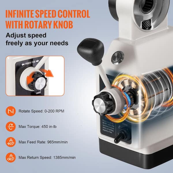 mikiko SKYSHALO Z-Axis Power Feed for Milling Machine, 450 in.-lb Torque